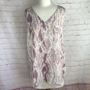 Maurice’s Purple Snakeskin V-Neck Sleeveless Top - Size Medium